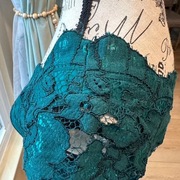 Betsy Johnson Emerald Green Lace Cocktail Dress - Picture 5 of 8